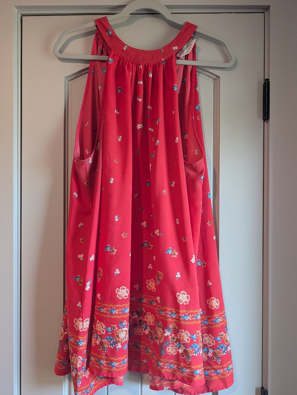 Coral Floral Flowy Top